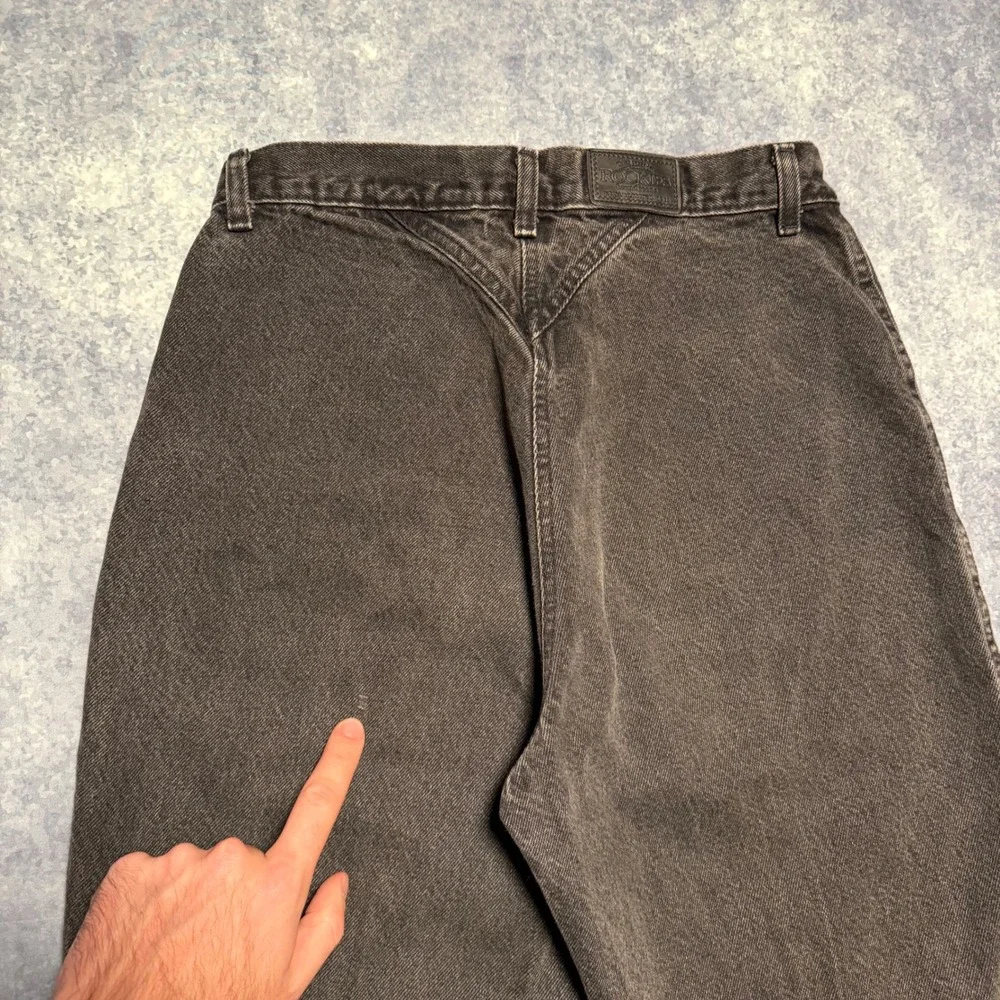 Vintage Rockies Jeans Womens 6 29 x 30 Black Wash Denim Straight Leg‎ High Rise